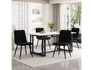 eetkamertafel met stoelen
