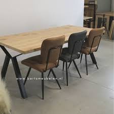 industriele eettafel stoelen