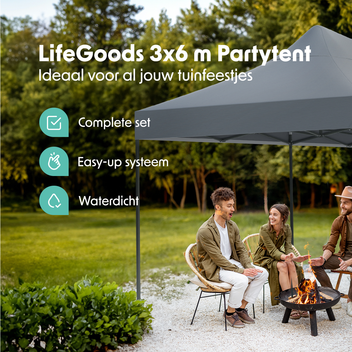 waterdichte partytent 3x6