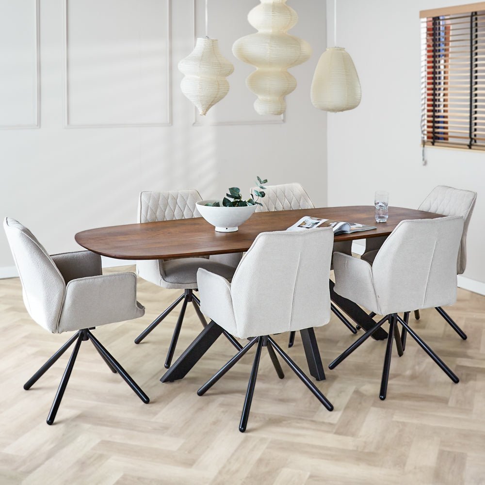 eettafel met stoelen 6 personen